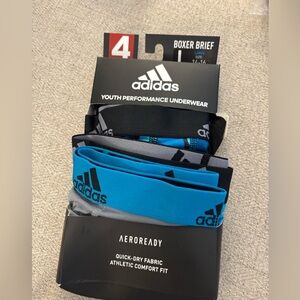 Adidas Youth Performance Boxer Briefs Sz L 4 Pk